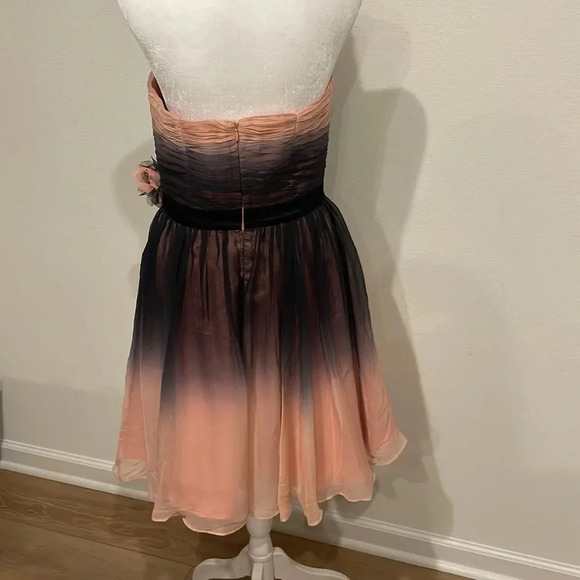 Betsy Johnson strapless ombré mini lined dress, vintage, - Picture 4 of 12